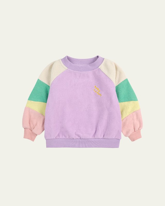 Girl's Lila Color Block Sweatshirt, Size Newborn-24